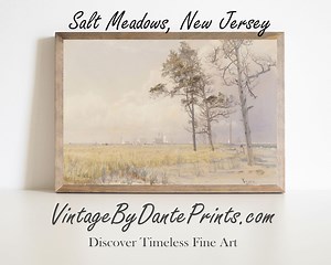 Salt Meadow - New Jersey Shoreline Vintage Painting DIGITAL DOWNLOAD Coastal Marine Art American Artist #538 - Etsy Canada