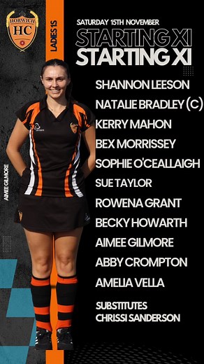 🖤🧡 Team Sheet Alert 🧡🖤 | Horwich Hockey Club