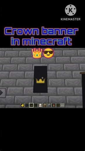 crown banner in minecraft 👑😎 #minecraft #crownbanner