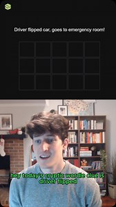 Daily Crypticle on Instagram: "Cryptic Wordle Clue - Day 38 - Driver flipped car, goes to emergency room! #crypticcrossword #wordgames #wordle #crypticwordle"