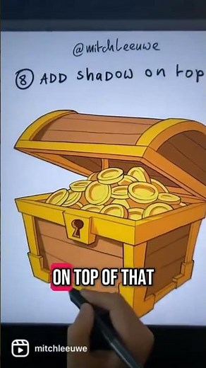 How to draw a treasure chest! #art #draw #illustration #sketch
