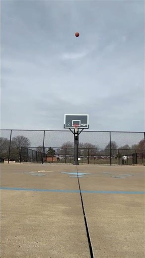 Halfcourt backwards basketball shot 🏀🗑️ #trickshot #basketball #halfcourtshot