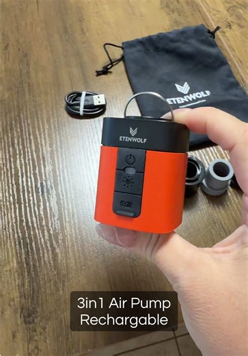 Stop wasting your breath (and your time) manually blowing up pool floats and air mattresses this summer! ☀️ This ETENWOLF 3-in-1 portable mini air pump is the ultimate travel hack for camping, beach days, and backyard pool parties. 🏖️ It’s ultra-compact but packs a punch with a 2600mAh rechargeable battery that inflates and deflates in seconds. Plus, it doubles as a super bright camping lantern and a vacuum sealer for space-saving packing! 🏕️✨ Whether you’re setting up a sleeping bag or gettin