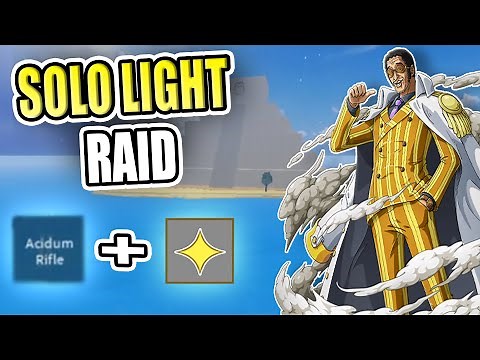 SOLO LIGHT RAID WITH ACIDUM RIFLE + LIGHT !! | Blox Fruits