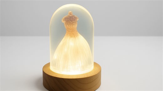 How to Make a Dress-Shaped Decorative Lamp Using Resin