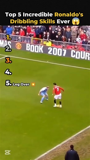 Top 5 Incredible Ronaldo's Dribbling Skills Ever 😱 #shorts #football #sports #ronaldo #dribbling
