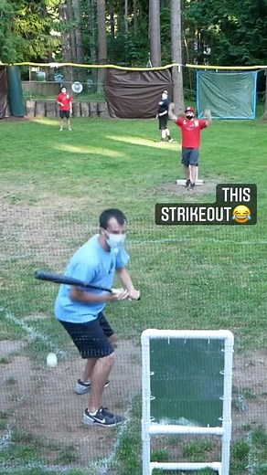 This strikeout was incredible 😂😂 @AWA Wiffle Ball #wiffleball #baseball