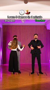 Learn 5 dances in 1 minute #funny #dance #waltz #salsa #dancing #bachata #tango | Andrew Ikim