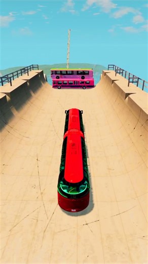 Double Bus Vs Red Bus 😱 | #beamngdrive #shorts #automobile