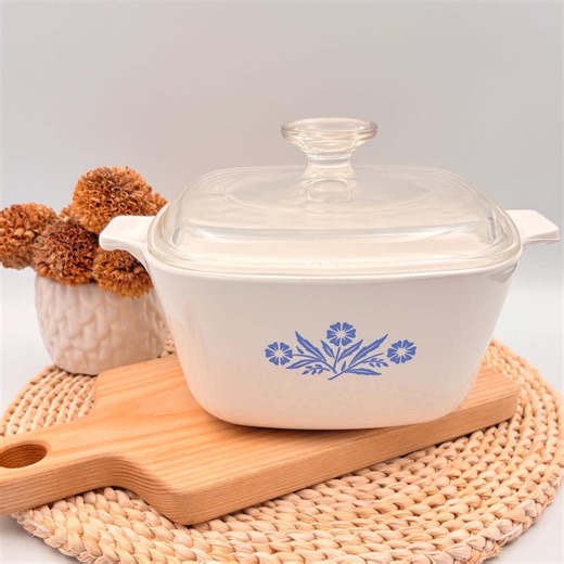 Corningware Blue Cornflower 1.5 QT Dish With Pyrex Lid A7C, Vintage Square Blue Flower Dish, Retro Oven Casserole Canada - Etsy