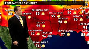 Saturday's forecast: Sizzling temperatures in the South