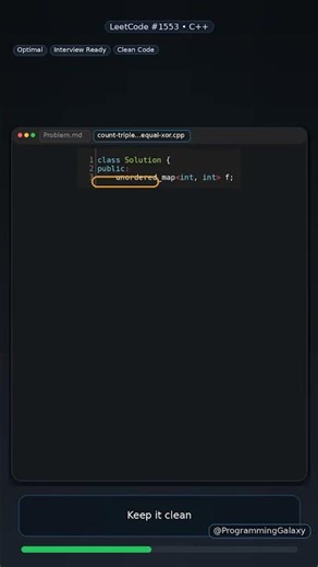 Count Triplets That Can Form Two Arrays of Equal XOR in C++ | Fast LeetCode Solution #shorts