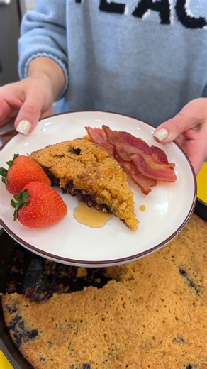 delightful southern breakfast pancake simple yet delicious corn bread blueberry breakfast is so good! thanks for watching! this video was produced by Network Media and Jacky P | Jacky’s Kitchen