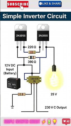 Make a Simple Inverter at Home | 12V DC to 230V AC | Easy DIY Project ⚡
