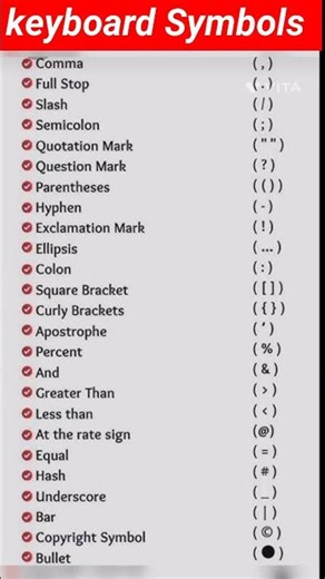 keyboard symbols #shorts #ytshorts #youtubeshorts #computer