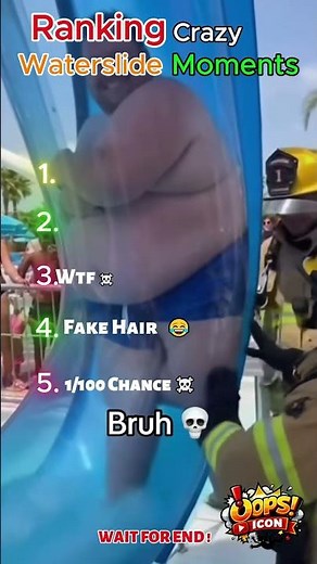 Ranking Crazy Water Slide Fails 😂 #shorts