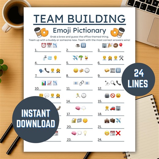 Team Building Emoji Game – Printable Fun Activity for the Office– Engage Your Team With a Quick, Interactive Emoji Challenge – PDF - Etsy
