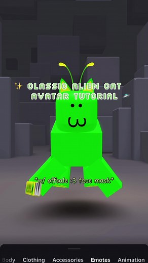 Classic Alien Cat Avatar Tutorial 🛸😸 . . . #alien #avatarcreatorroblox #trendingvideo #fyp #robloxtrend #gnarpy #gnarp #glorp #robloxtrends #robloxfyp #robloxoutfitideas #robloxgames #robloxtiktok #catalogavatarcreator #roblox #robloxavatar