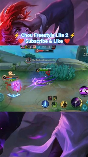 ⚡ Chou Freestyle Lite 2 ⚡ MLBB Highlights. #shorts #mlbb #mobilelegends #moonton