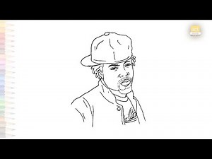 50 Cent Rapper drawing | Easy face sketches | How to draw 50 Cent Rapper step by step #artjanag