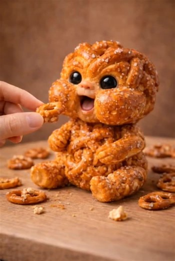 Pretzel Baby Eating ASMR #creatorsearchinsights #asmrtiktoks #babyeating #aibaby #satisfyingvideos