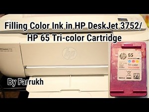 Filling Color Ink for HP DeskJet 3752/ HP 65 Tri-Color Cartridge