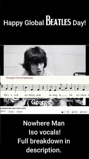 Nowhere Man Vocals! #beatlesforever #globalbeatlesday #isolatedtracks