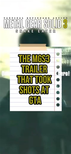 The MGS3 Trailer That Took Shots at GTA