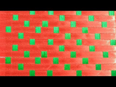 How to do ribbon weaving with patterns/diy weaving/simple ribbon weaving/beginners step by step