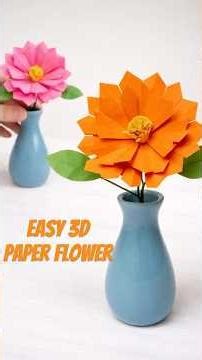 Easy 3D Paper Flower Tutorial #diy #shortsviral #shorts