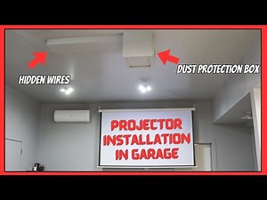 Projector and Projector Screen Installation in Metal Garage | Projector Cover Fabrication