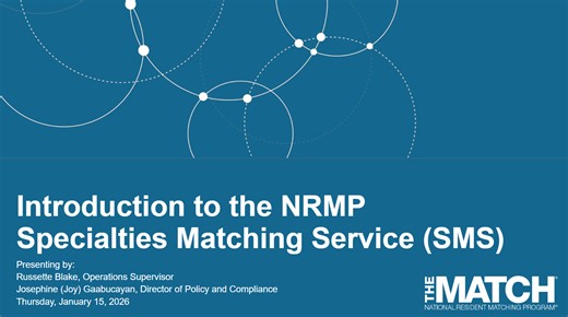 Fellowship Program Webinar: Introduction to the Fellowship Match