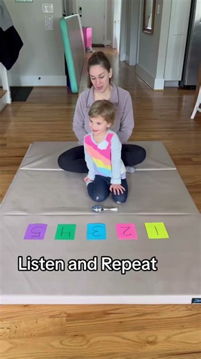 Listen and Repeat ✨ Practice counting, number recognition, listening and rhythm! 🎶 #listening #rhythm #music #musicgame #counting #kidsactivities #activitiesforkids