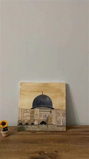 One shot review... 🖼️✨ . . . . #revealing #canvas #acrylic #painting #roomdecor #golden #arabic #calligraphy #editing #halal #reelschallenge #review #fypreelsシ゚viralシ | Allahhuakbar