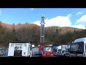 中古トラック はしご車 はしご付消防車 50m級 モリタ スーパージャイロラダー 作動