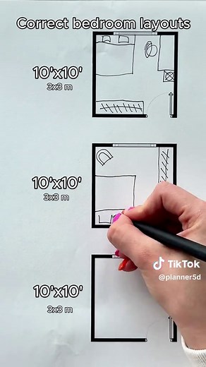 3 Bedroom Layout Options for 10x10 Rooms