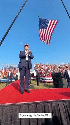 President Donald Trump - 2 years ago in Butler, PA...
