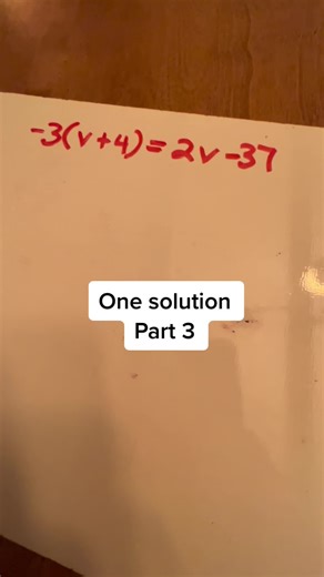 Knowing the difference between a no solution, infinite solution, one solution equation #fyp #youwantalgebra #onesolution #satprep #algebra1
