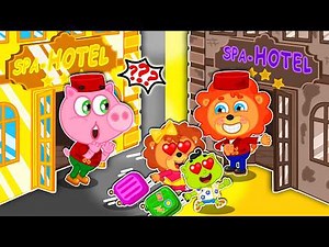 Lion Family | Poor Popular vs Rich Unpopular Hotel 🤑 Hotel Party Adventure with Friends | Cartoon