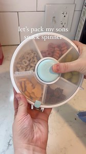 31K views · 67 reactions | Comment snack for the link to the spinner!! Today we packed goldfish, @earthsbest veggie puffs, a @eatcerebelly bar, cheerios, and @eatlovebird strawberry cereal Snack container is the brand @gobekids  #toddlersnacks #toddlersnackideas #toddlersnack #14monthsold | Messy Bun Motherhood | Facebook