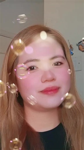 Whimsical Bubbles Animation with Light Brown Hair