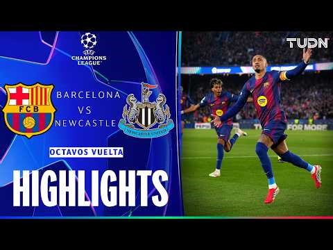HIGHLIGHTS - Barcelona vs Newcastle United | UEFA Champions League - Round of 16 - Second Leg 202...