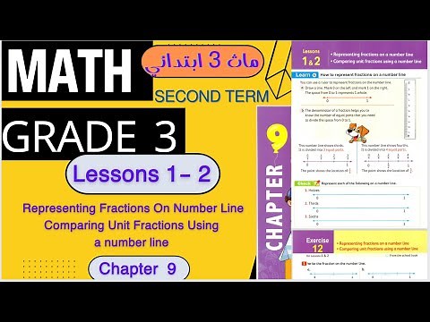 ماث تالتة أبتدائي/ Chapter 9/ Math Grade 3 - Lessons 1-2 / Comparing Fractions Using a Number Lines