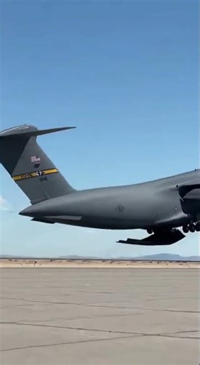 U.S. Air Force C-5 Galaxy Heavy Cargo Takeoff | Full Runway Roll and Climb #aircraft #airplane