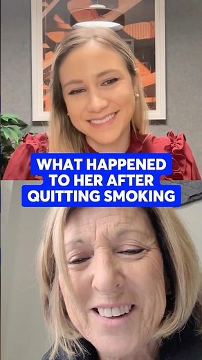 What happened to her 1 year after quitting smoking