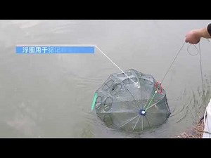 Folded Portable 20 Holes Fishing Net Network Casting Crayfish Catcher Shrimp Minnow Crab Baits Trap