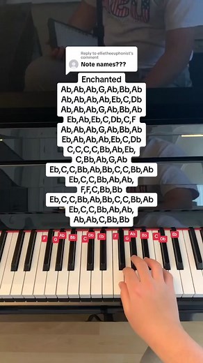 Replying to @ellietheeuphonist Enchanted // follow my instagram: jessnotes123 #piano #pianotutorial #pianomusic #enchanted #foryou #fy #fyp