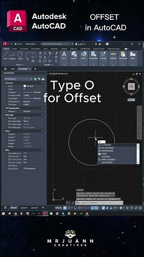 how to offset in autocad - autocad tutorial