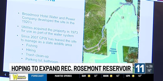 Colorado Springs Utilities, CPW hoping to expand Rosemont Reservoir