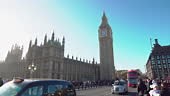 Big Ben bell tower and clock face. Big Ben and Houses of Parliament....